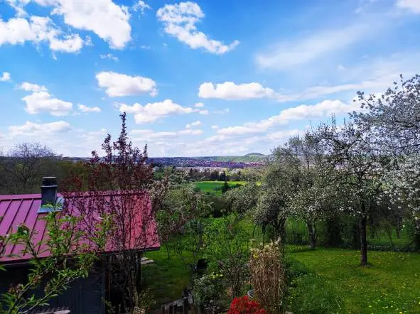 Panorama-Aussicht vom Martinsberg über Rottenburg am Neckar.