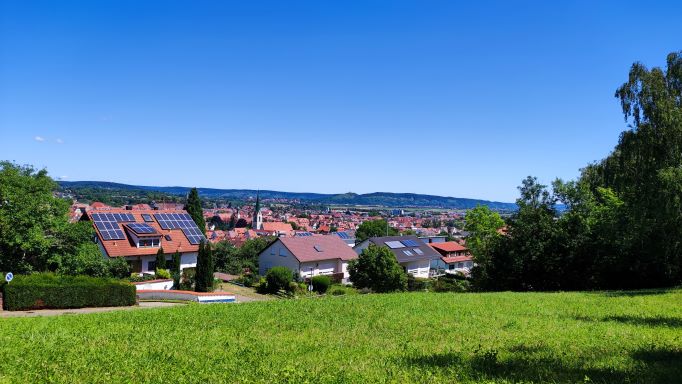 Gelber Kreidebusen Rottenburg am Neckar